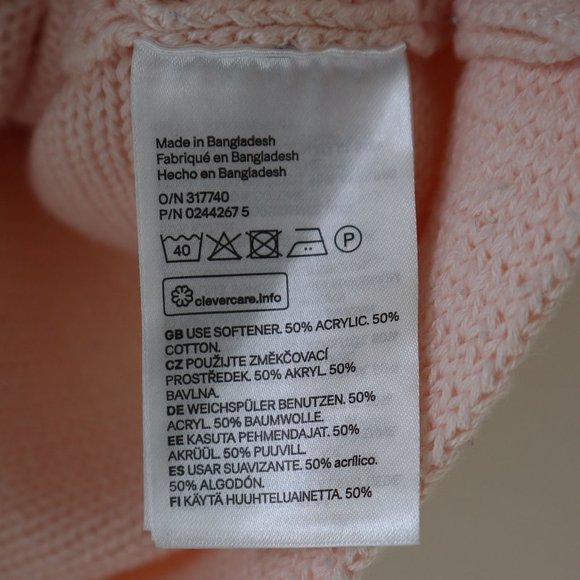 H&M pale apricot loose fit sweater - Picture 4 of 5